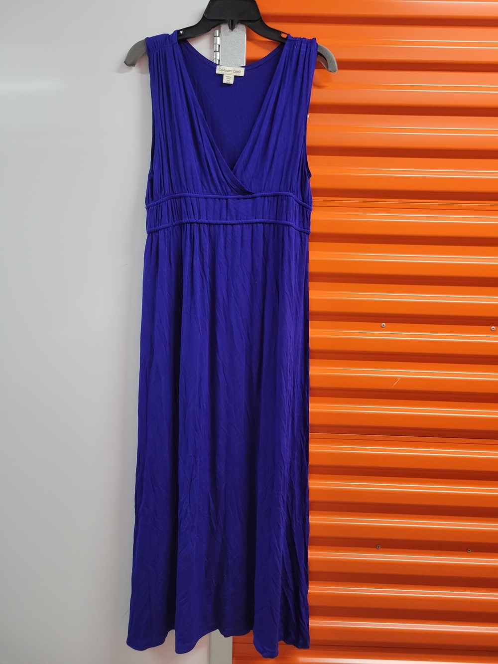 Coldwater Creek Sleeveless V-Neck Cobalt Maxi Dress